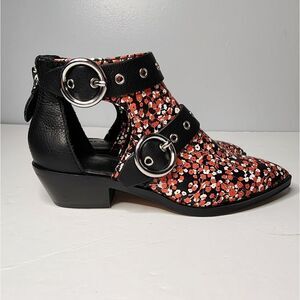 Rebecca Minkoff Kianna Cutout women Floral Bootie shoes Size 5.5 New